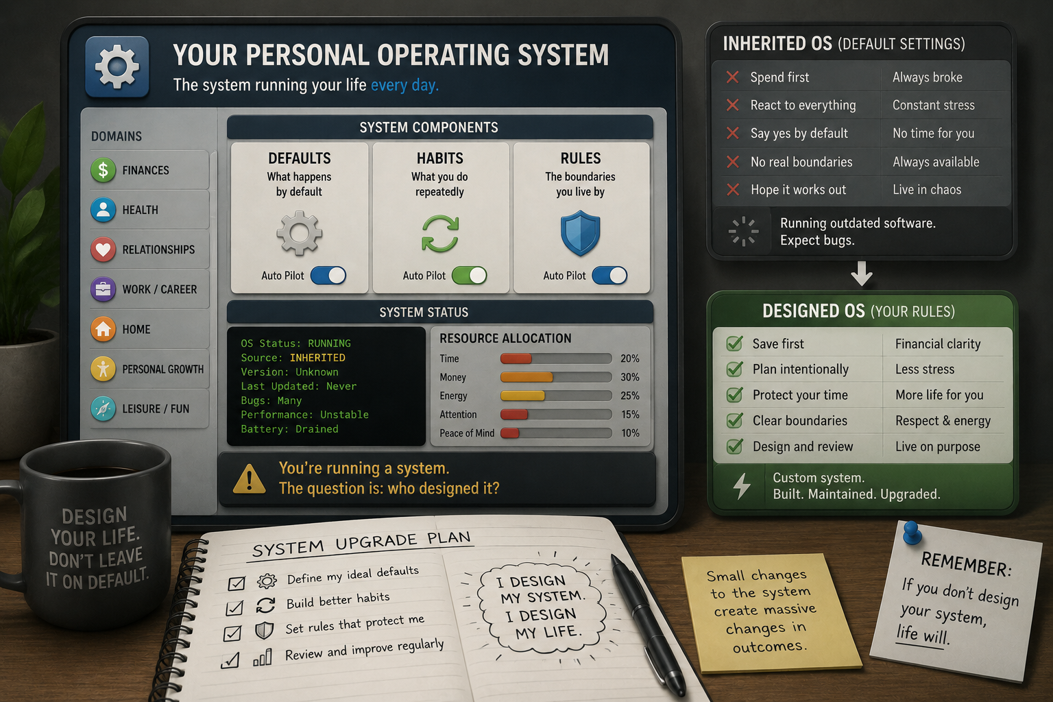Every life is already running on an operating system. Most people just
    never chose theirs.